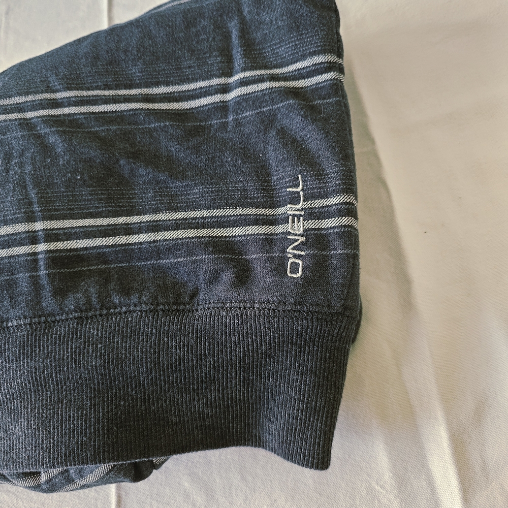 O'NEILL Men's Sherpa-Lined Gray Striped  Zip-Up Hoodie - Picture 8 of 8